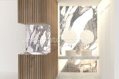 Arabescato marble wall coverings